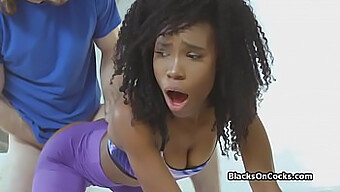 Watch As A Black Woman Stretches Her Vagina To Accommodate A Hard White Penis