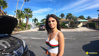 60 Fps Latina Teen Gets Fucked By Roadside Assistance