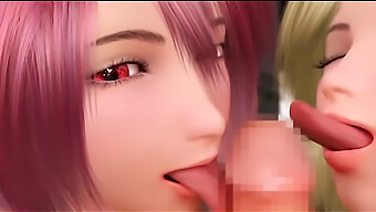 Pov 3d Anime Threesome พร้อมคอมพิวเลชันของฉาก