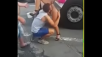 A Guy Sucks Off In Public