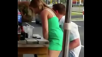 Sexy Couple Caught In Public Restroom