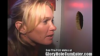 Hottest Milf In The Public Gloryhole Gets Her Mouth And Pussy Filled With Cum