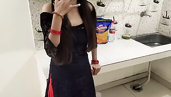 Kitchen Ass Licking And Blowjob With An Indian Girl