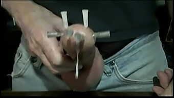 Gay Needle Play Leads To A Cumshot