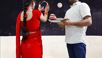 Los Recién Casados Disfrutan De Una Celebración Salvaje E Inolvidable De Karva Chauth Con Una Sesión Especial De Mamadas