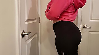 Chubby Yoga Pants And Lingerie: A Perfect Match For This Tease