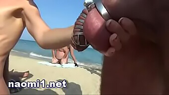 Group Sex With Public Cock And Penis Play On A French Beach