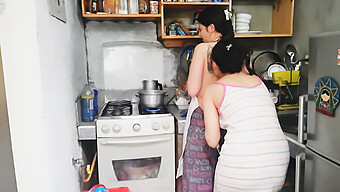 Lesbian Lovers Indulge In Some Kitchen Kink