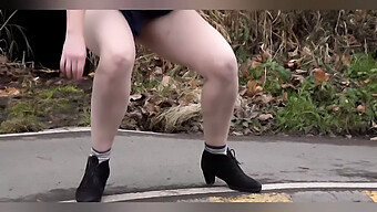 Girl With Hairy Bush Pees On The Street