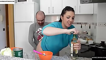 Cumming On Tits While Cooking With Pamela Sanchez In Her Kitchen