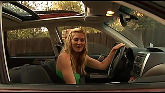 Lesbian Seduces And Fucks A Hitchhiker In Her Car