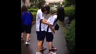 Japanese Girls Get Down And Dirty In This Standing Position